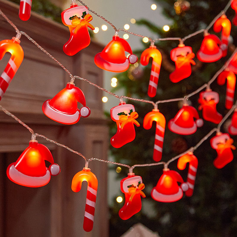Home Decor Lighting Tree - Christmas String Lights Xmas Hat Socks