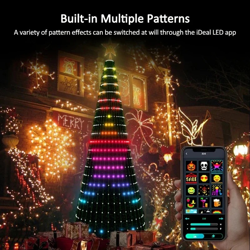 Home Decor Lighting Tree - Christmas Star Tree Lights RGB LED,