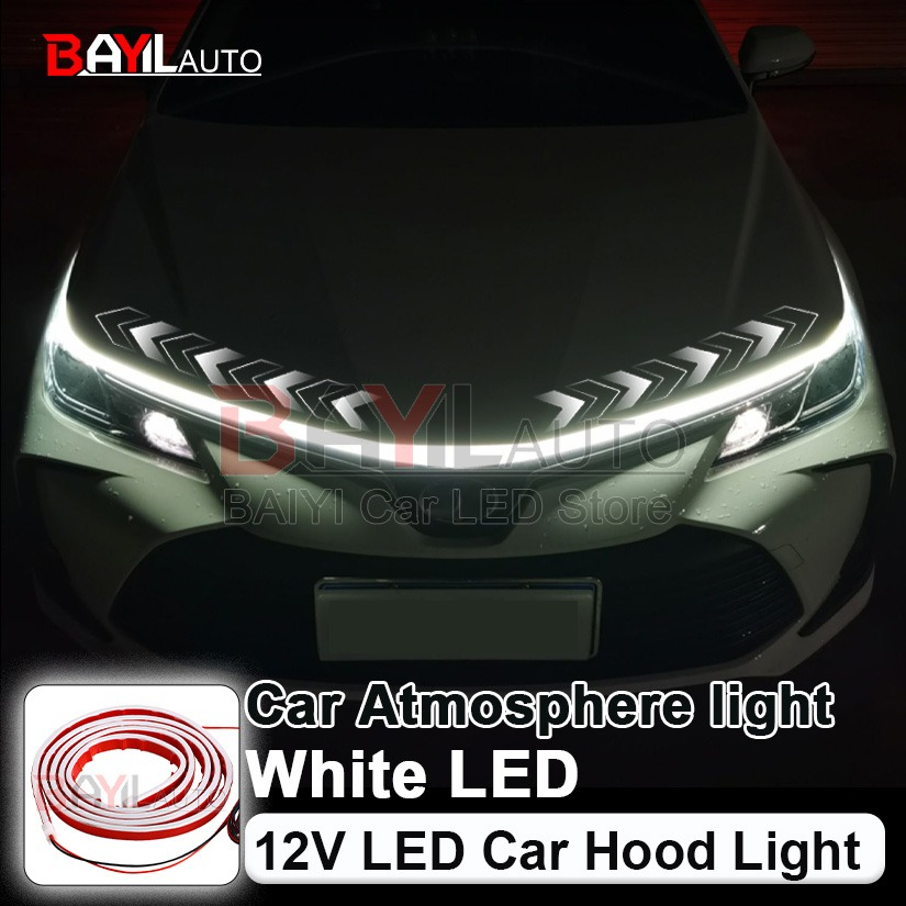 12V White Car Hood Light Strip - Lighting Decoration Ideas 评论和价格