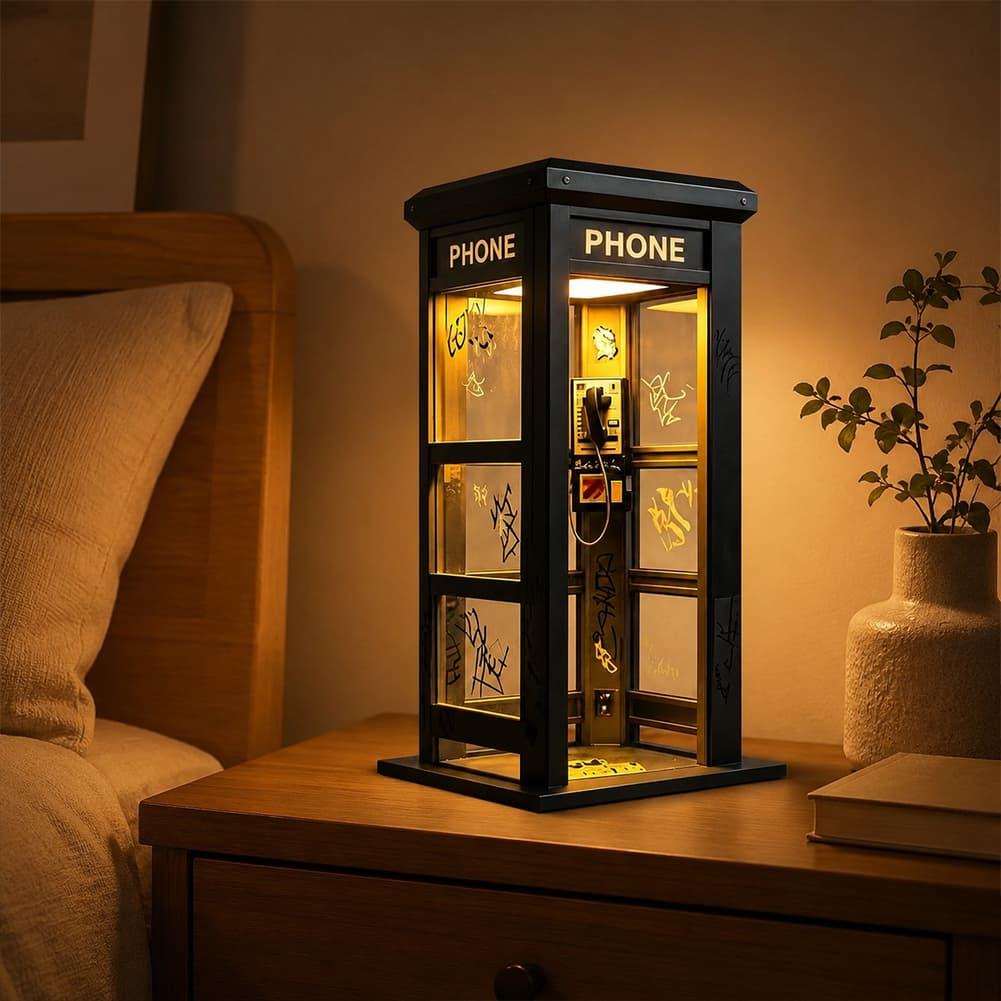 Retro Graffiti Phone Booth Tab - Lighting Decor Bedroom 评论和价格