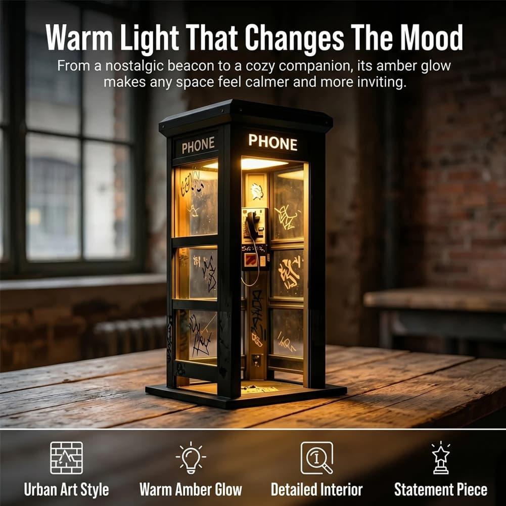 Retro Graffiti Phone Booth Tab - Lighting Decor Bedroom 评论和价格