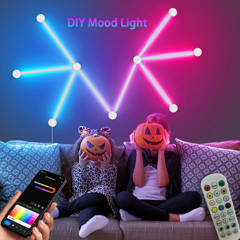 Smart RGB Wall Lamp, Bluetooth - Lighting Decor Bedroom 评论和价格
