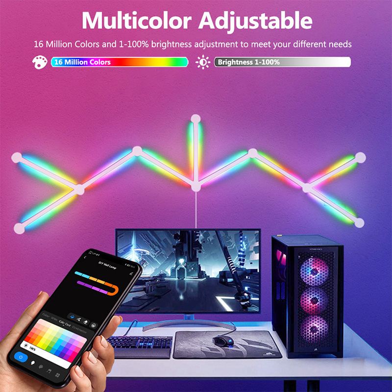 Smart RGB Wall Lamp, Bluetooth - Lighting Decor Bedroom 评论和价格