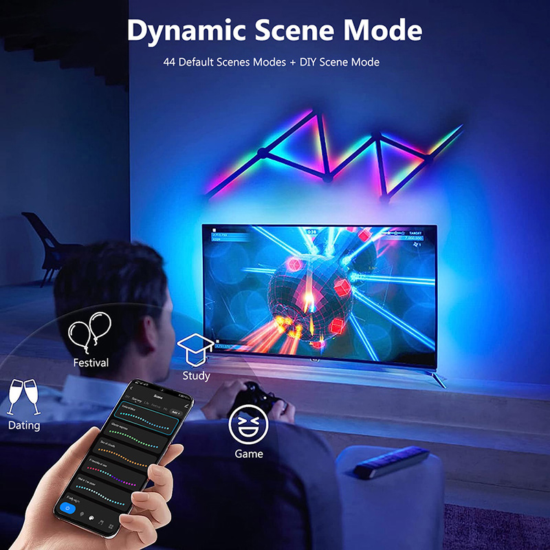 Smart RGB Wall Lamp, Bluetooth - Lighting Decor Bedroom 评论和价格