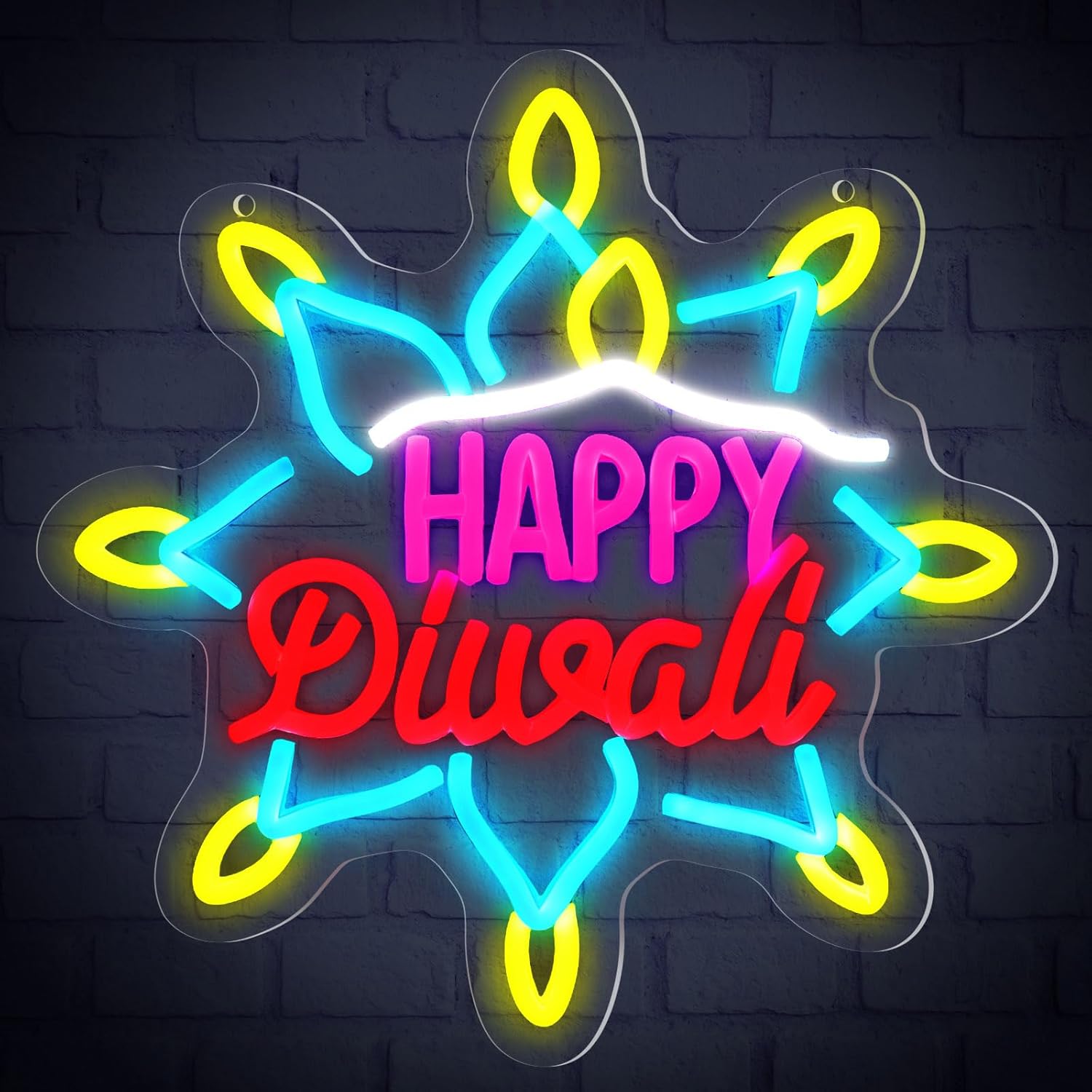 Happy Diwali Neon Sign LED Mar - Decor Lighting India 评论和价格